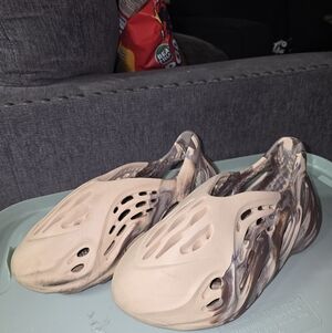 Stylish Slip-On Shoes - Cream and Brown